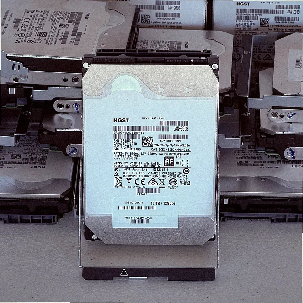 HGST 12TB Hard drive 12Gbps 0F29540 DC HC520 HUH721212AL5254 3.5 Enterprise HDD