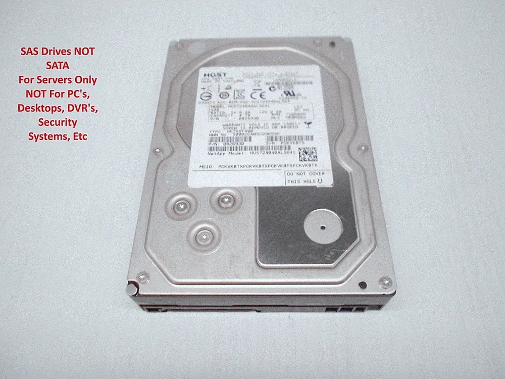 HGST 4TB 7.2K SAS Server Storage Hard Drive HDD 3.5'' HUS724040ALS640 Dell HP