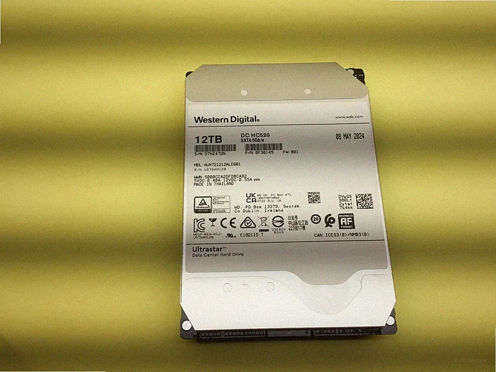 WD HGST Ultrastar HC520 12TB 7.2K SATA 6Gb/s 3.5IN HDD HUH721212ALE601