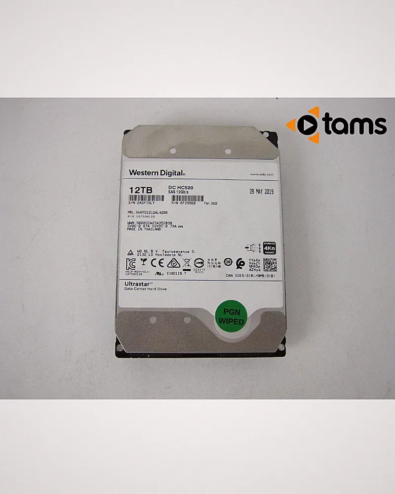 Western Digital/HGST DC HC520 Ultrastar 12TB SAS 12Gbps 3.5" HDD HUH721212AL4200